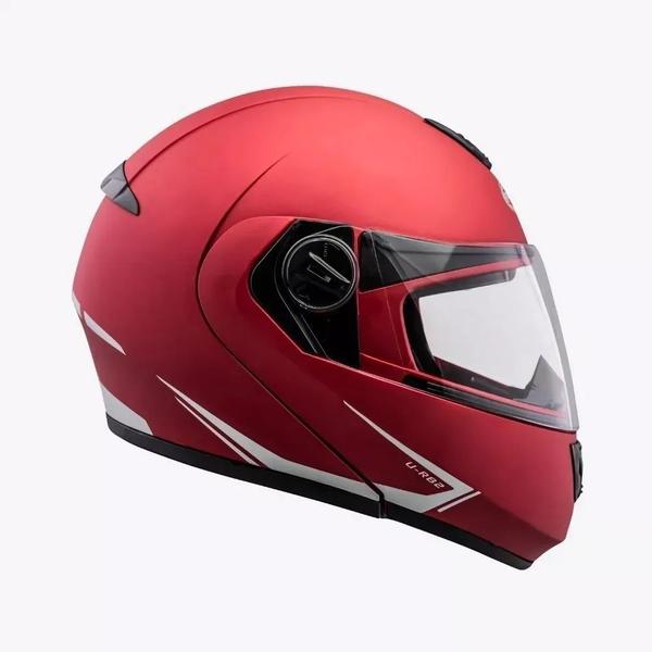 Imagem de Capacete Peels U-rb2 Vermelho Fosco Robocop + oculos Solar