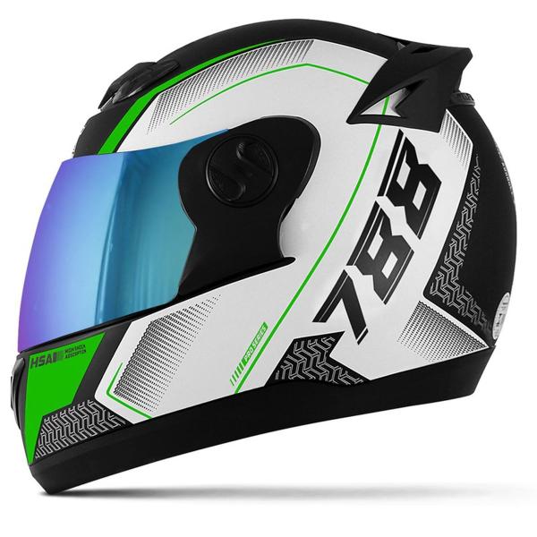 Imagem de Capacete Pro Tork Evolution G6 Pro Series Tech Verde Tam. 58 + Viseira Camaleão