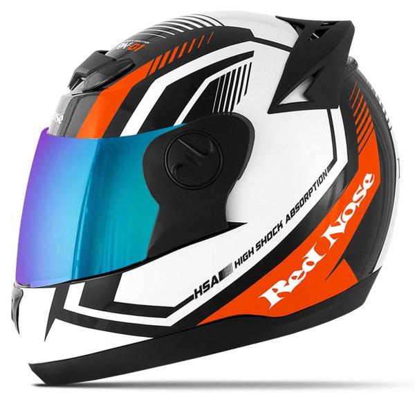 Imagem de Capacete Pro Tork Evolution G6 Red Nose Brilhante Laranja Tam. 58 + Viseira Camaleão