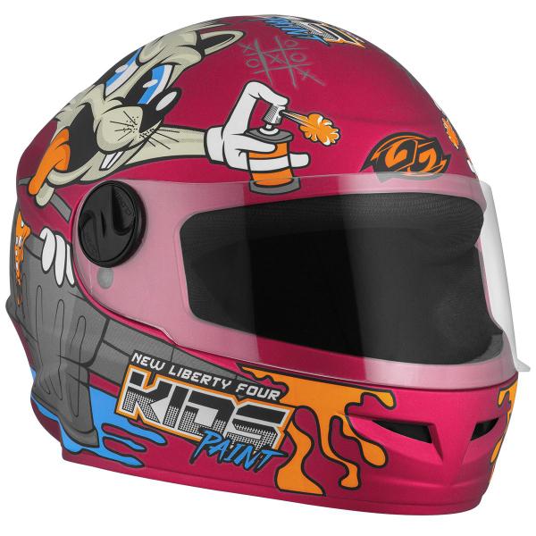 Imagem de Capacete Pro Tork Liberty Four Kids Paint Fosco Infantil Fechado Moto