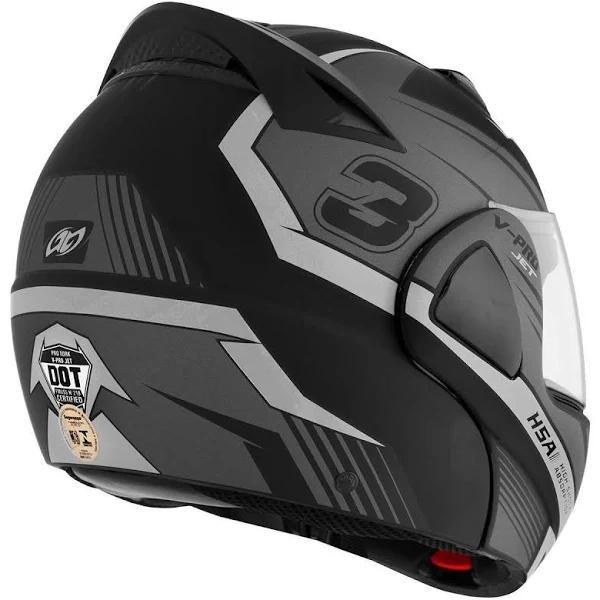 Imagem de Capacete Pro Tork V-pro Jet 3 Fundo Preto / Cinza / Prata