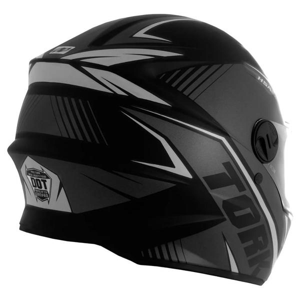 Imagem de Capacete  R8 Preto e Prata  Tamanho 56 Pro Tork - CAP-567CZPTA