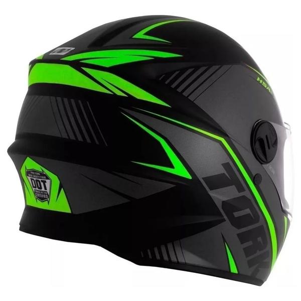 Imagem de Capacete R8 Preto e Verde Tamanho 56  Pro Tork - CAP-567CZVD