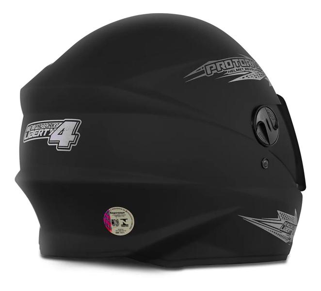 Imagem de Capacete R8 Unissex Moto Fechado Black Viseira Fumê New Liberty Four 4 Lançamento Viseira Fumê