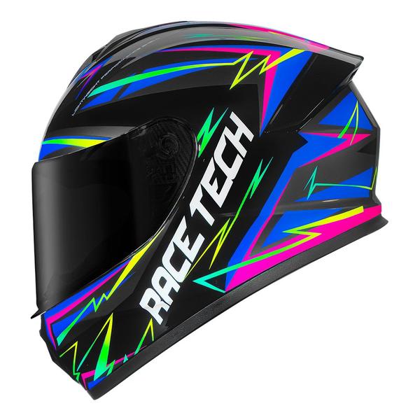 Capacete Race Tech Hit Spark Preto e Cinza Tamanho:56