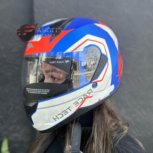 Imagem de Capacete Race Tech Sector Exilio Matte Blue Orange