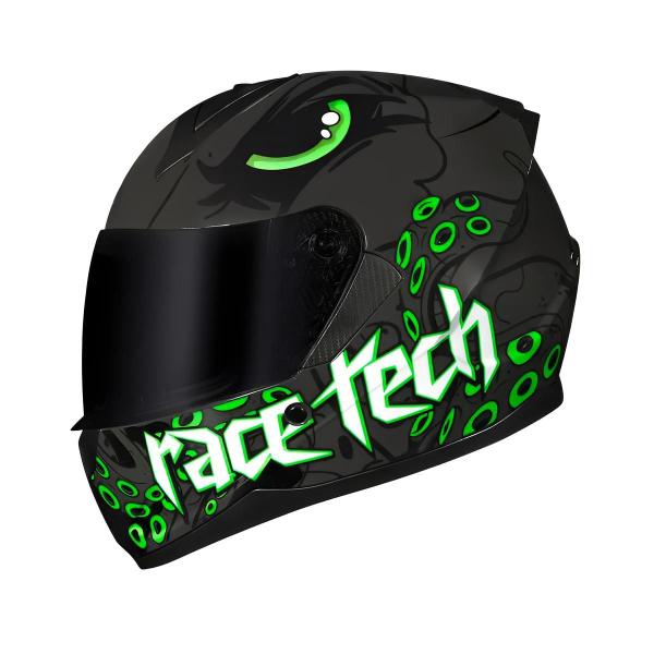 Capacete Race Tech Sector Kraken Preto E Verde - Geral