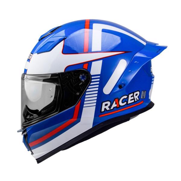 Imagem de  Capacete Racer1 Rc1 Nava Azul Branco Vermelho