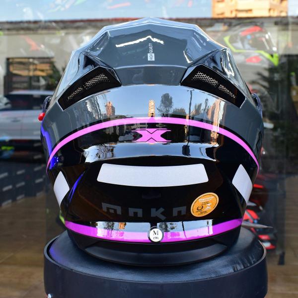 Imagem de Capacete Robocop Articulado Texx Gladiator V3 Makan Rosa