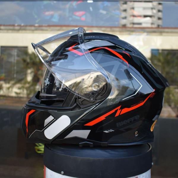 Imagem de Capacete Robocop Moto Bieffe B-Dynamic Attractie Vermelho