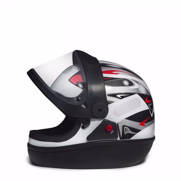 Imagem de Capacete San Marino Branco Brilhante Masculino Moto Motoqueiro Motociclista Taurus Original