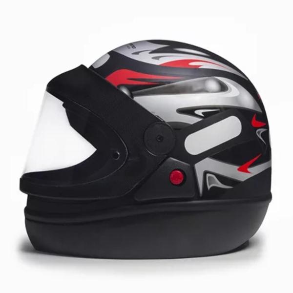 Capacete San Marino Grafic Preto Fosco Mais Viseira Fumê e Adesivo Preto Imagem de Capacete San Marino Grafic Preto Fosco Mais Viseira Fumê e Adesivo Preto