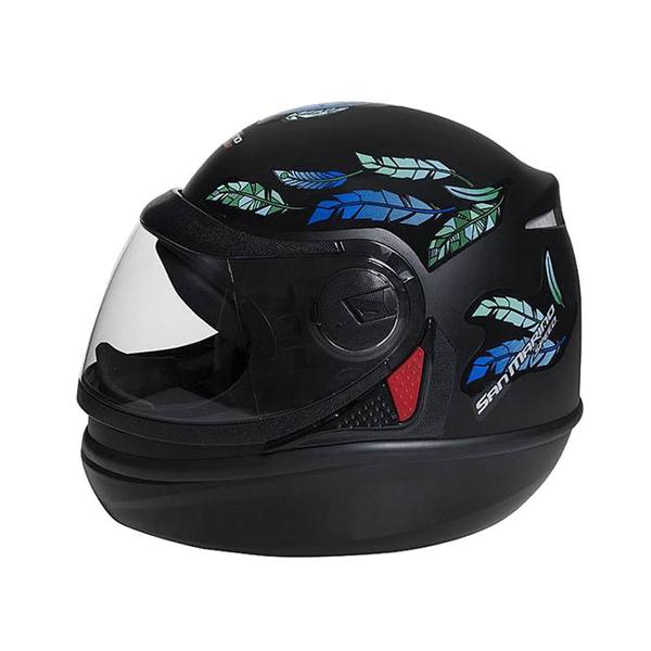 Imagem de Capacete San Marino Speed Fly Preto Fosco Azul TAM 58 Moto