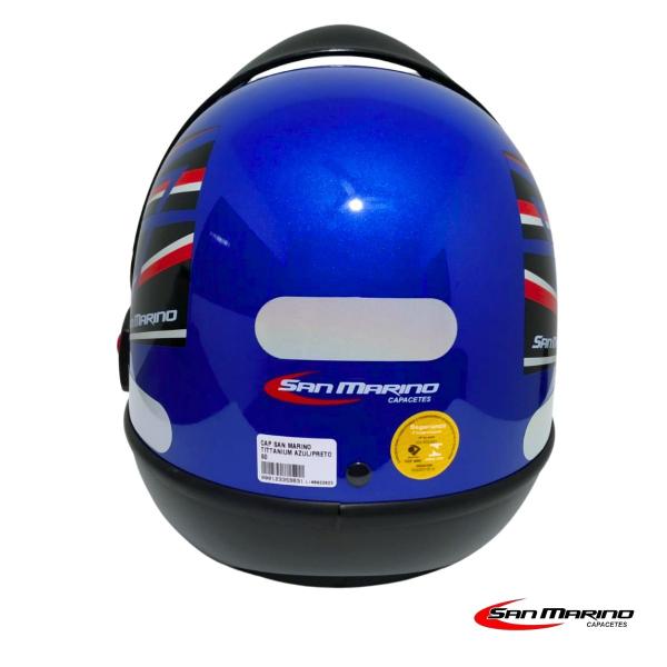 Imagem de Capacete San Marino Titanium Original Automatico Taurus Azul