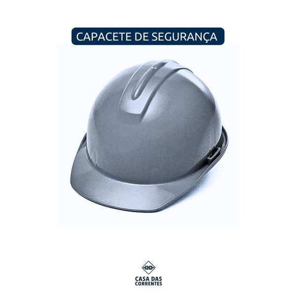 Imagem de Capacete Segurança Cinza com Jugular Eletricista Engenheiro