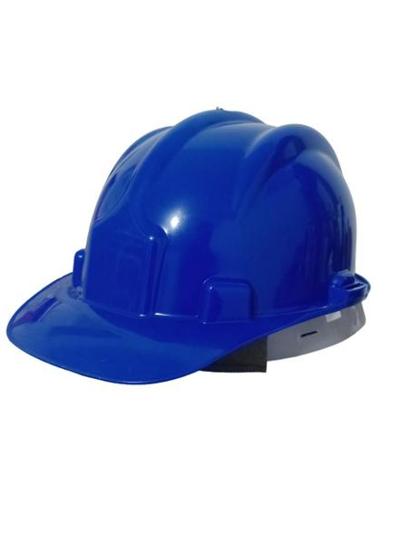 Imagem de Capacete Segurança Com Carneira Plastcor Azul Escuro