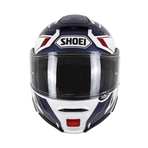 Imagem de Capacete Shoei Neotec 2 Respect TC-1 Branco com detalhes em azul e vermelho