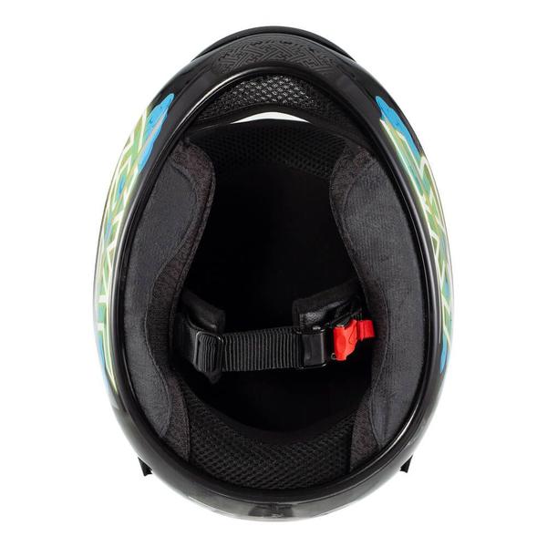 Imagem de Capacete Sky Two Samurai Preto Brilho Transf Azul 56