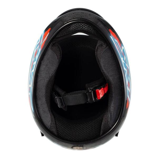 Imagem de Capacete Sky Two Samurai Preto Brilho Transf Vermelho 60