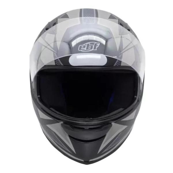 Imagem de Capacete Spark Flash Ebf Preto Fosco Prata