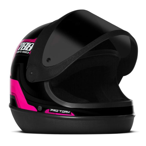 Imagem de Capacete Sport Moto 788 Automático Viseira Fumê Feminino Masculino Pro Tork Adulto