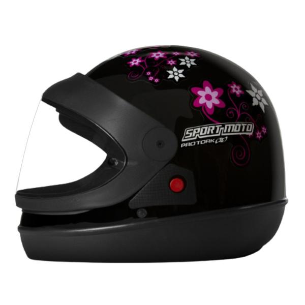 Imagem de Capacete Sport Moto For Girls Pro Tork Tamanho 58 Capacete Feminino Fechado Moto