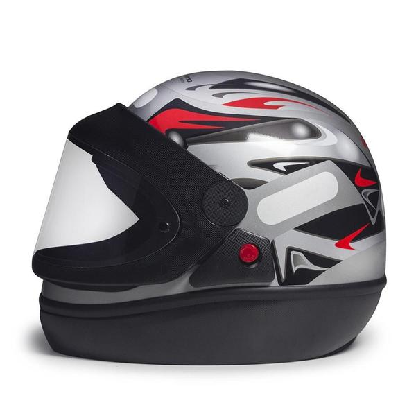Capacete Taurus San Marino Grafic Prata tamanho 60 Imagem de Capacete Taurus San Marino Grafic Prata tamanho 60