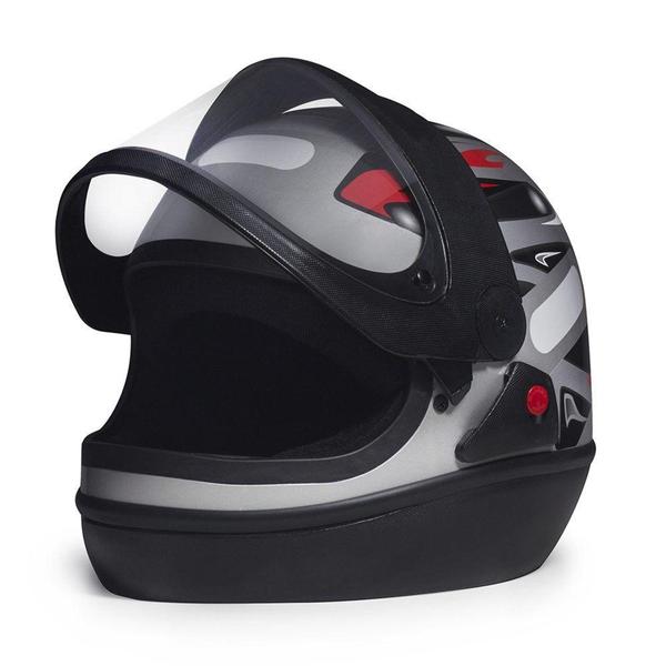 Capacete Taurus San Marino Grafic Prata tamanho 60 Imagem de Capacete Taurus San Marino Grafic Prata tamanho 60