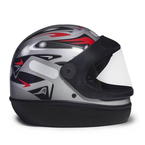 Capacete Taurus San Marino Grafic Prata tamanho 60 Imagem de Capacete Taurus San Marino Grafic Prata tamanho 60