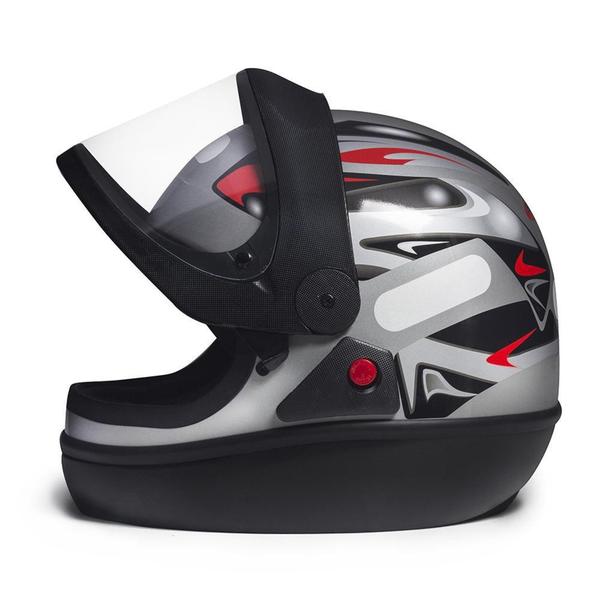 Capacete Taurus San Marino Grafic Prata tamanho 60 Imagem de Capacete Taurus San Marino Grafic Prata tamanho 60