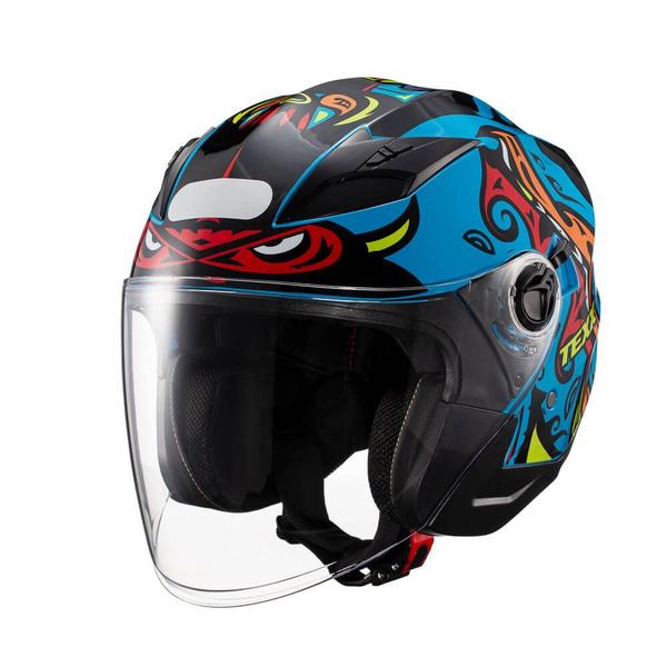 Imagem de Capacete texx abreto com oculos solar ugello hunger azul-60