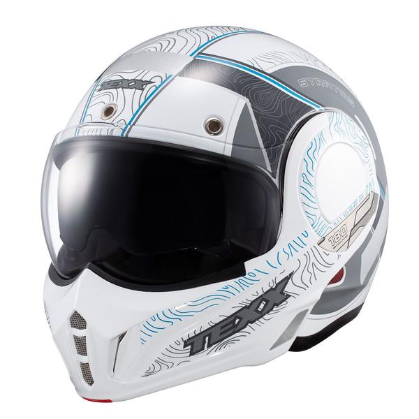 Imagem de Capacete Texx Esc Stratos  180 Topographic Branco Azul 58 F016