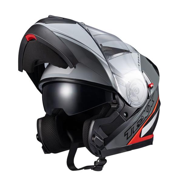 Imagem de Capacete Texx Escamot Gladiator V3 Makan Cinz Verm 60