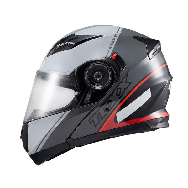 Imagem de Capacete Texx Escamot Gladiator V3 Makan Cinz Verm 62