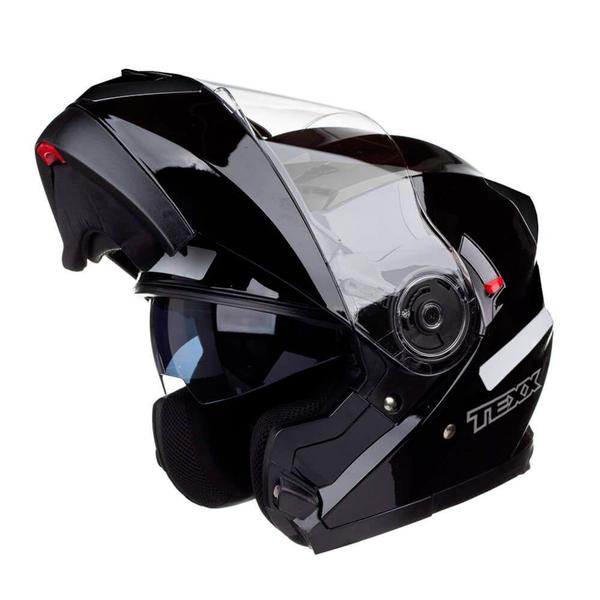 Imagem de Capacete Texx Escamot Gladiator V3 Preto Brilho Robocop