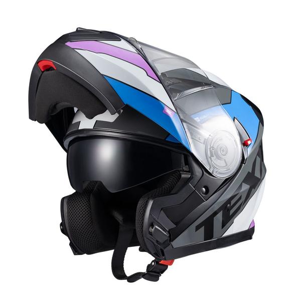 Imagem de Capacete Texx Escamot Gladiator V3 Reisen Azul Rosa Branc 58