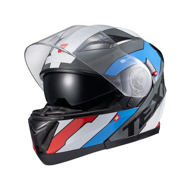 Imagem de Capacete Texx Escamot Gladiator V3 Reisen Azul Verm Branc 56 F016