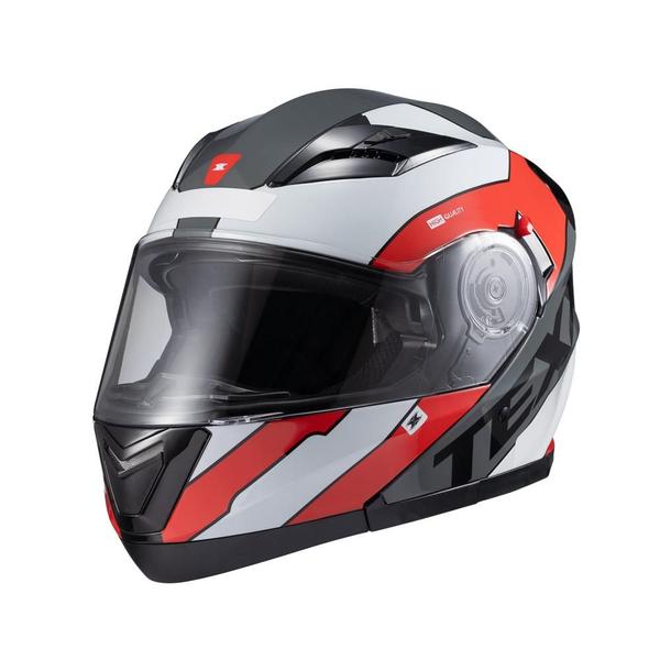 Imagem de Capacete Texx Escamot Gladiator V3 Reisen Verm Branc 54 F016