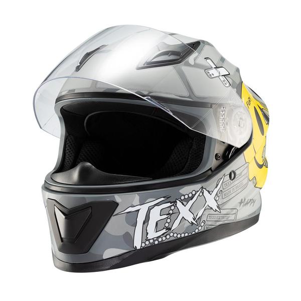 Imagem de Capacete Texx Fechado Hawk Fury Cinza Amare Verm 62