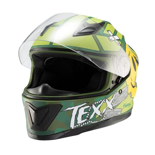 Imagem de Capacete Texx Fechado Hawk Fury Verd Amare Verm 56 F016