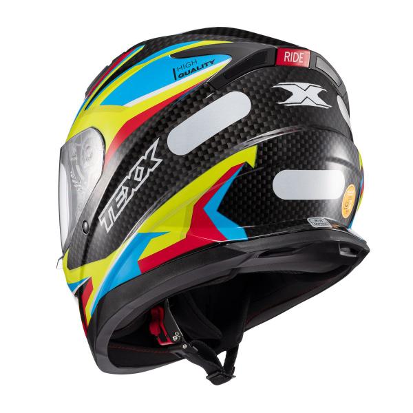 Imagem de Capacete Texx Fechado Hawk Ride Azul Verd Verm Pret 60