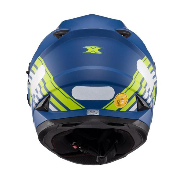 Imagem de Capacete Texx Fechado Wing Grid Azul Verd Branc 56 F016