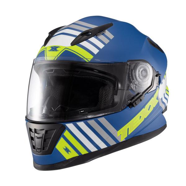 Imagem de Capacete Texx Fechado Wing Grid Azul Verd Branc 58