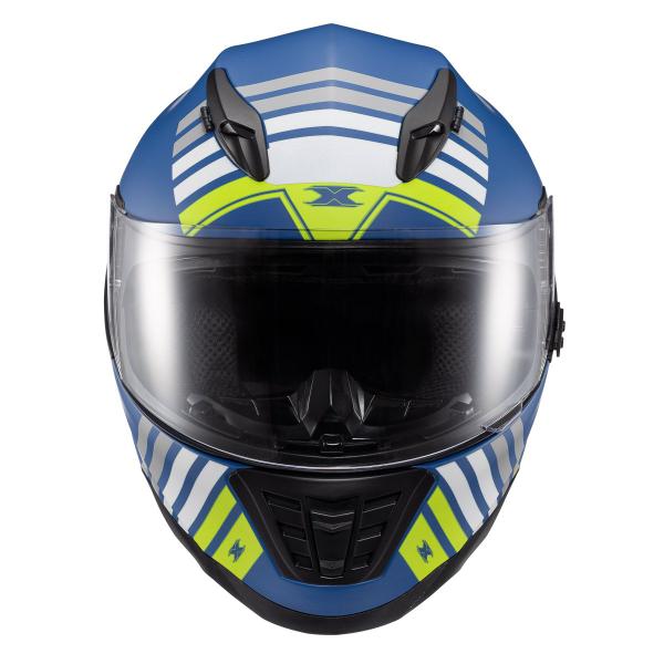 Imagem de Capacete Texx Fechado Wing Grid Azul Verd Branc 60