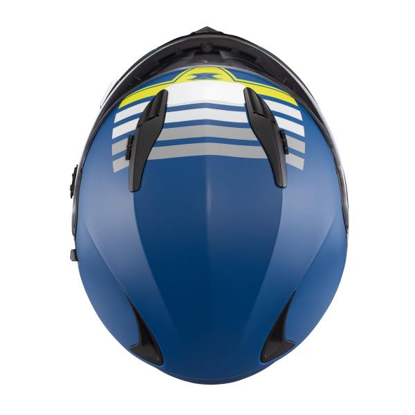 Imagem de Capacete Texx Fechado Wing Grid Azul Verd Branc 62