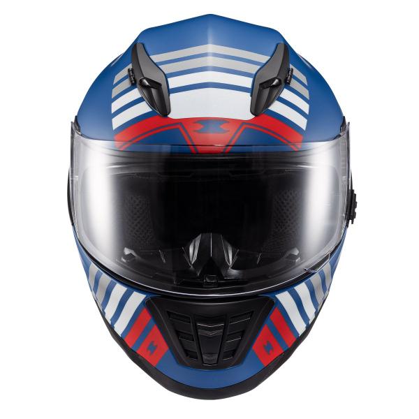 Imagem de Capacete Texx Fechado Wing Grid Azul Verm Branc 60