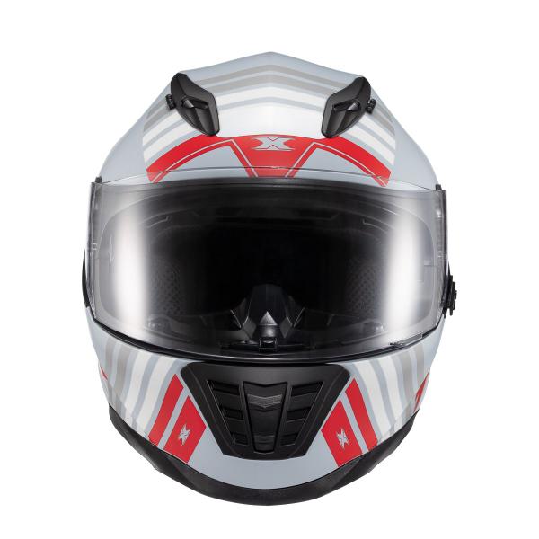 Imagem de Capacete Texx Fechado Wing Grid Chumb Verm Branc 56