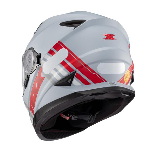 Imagem de Capacete Texx Fechado Wing Grid Chumb Verm Branc 62