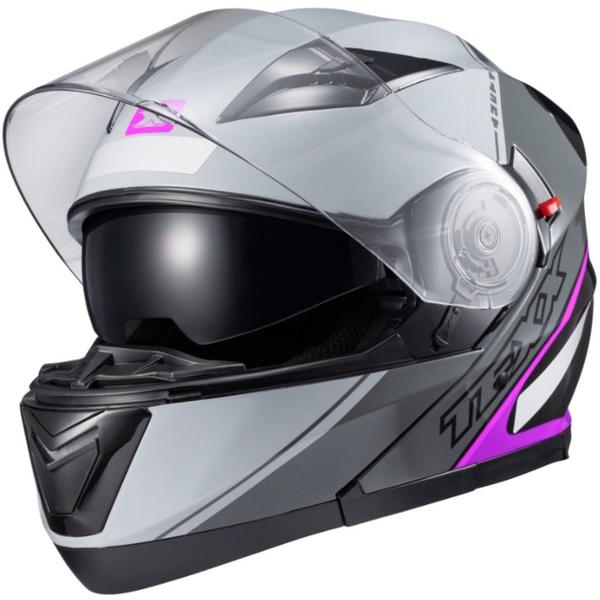 Imagem de Capacete texx gladiator makan cinza rosa