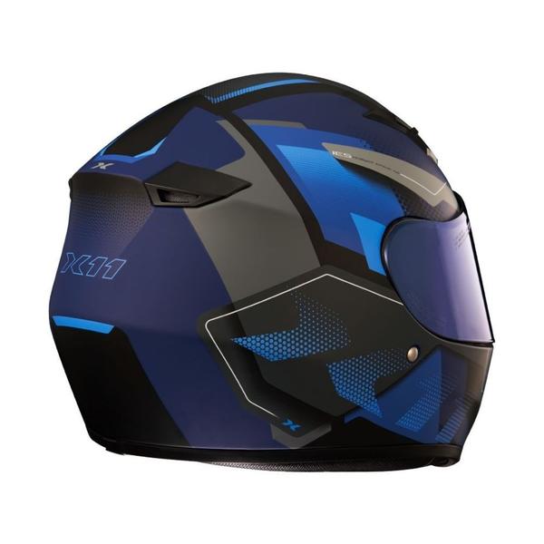 Imagem de Capacete Trust Pro Transit X11 Azul / Cinza Viseira - Extra